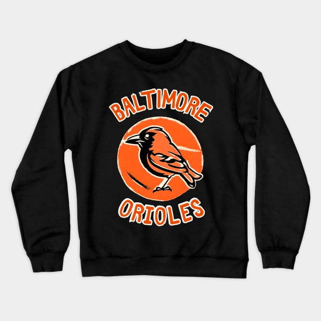 American Baltimore Orioles Baseball Teaming Up with Birdie Crewneck Sweatshirt by DaysuCollege